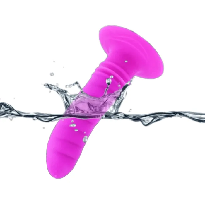 Ribbed Silicone Suction Cup Butt Trainer 472 Long Lovegasm Female Sex Toys