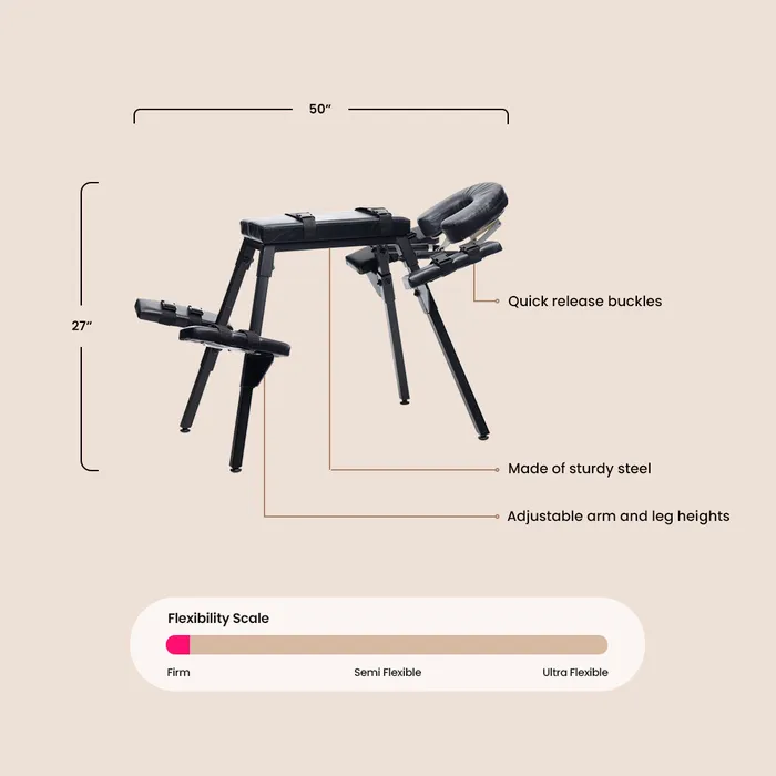 Male Sex Toys XR Brands Obedience Extreme Bench with restraint straps