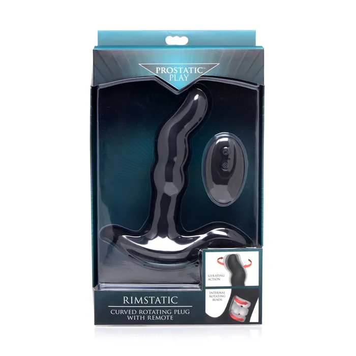 Male Sex Toys Prostatic Play Rimstatic Curved Rotating Plug with Remote