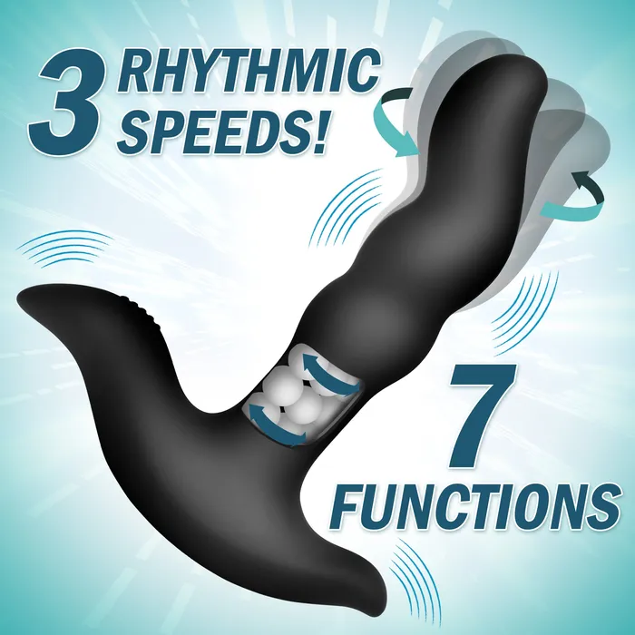 Male Sex Toys Prostatic Play Rimstatic Curved Rotating Plug with Remote