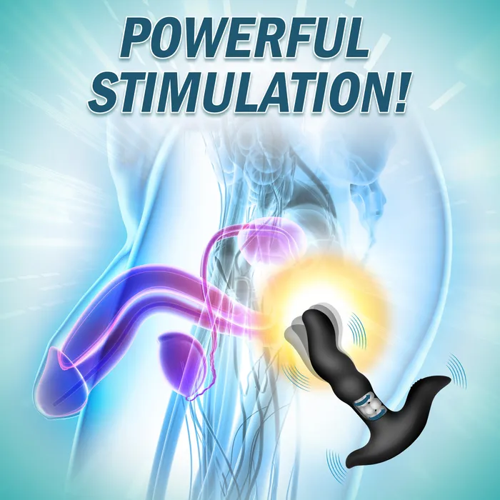 Male Sex Toys Prostatic Play Rimstatic Curved Rotating Plug with Remote