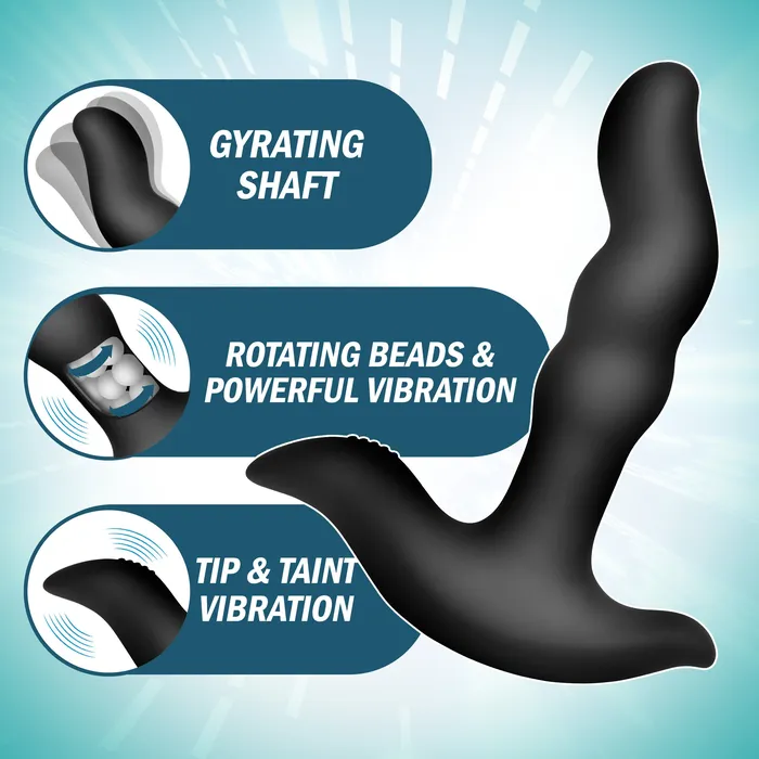 Male Sex Toys Prostatic Play Rimstatic Curved Rotating Plug with Remote