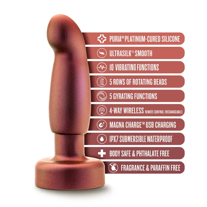 Anal Blush Blush Anal Adventures Matrix Bionic Plug with Remote Cosmic Copper