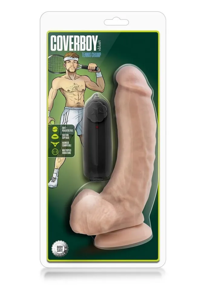 Coverboy Female Sex Toys Loverboy Tennis Champ Vibrating Dildo with Balls