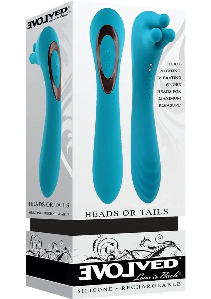 Heads Or Tails Silicone Rechargeable Dual Vibrator Evolved Female Sex Toys