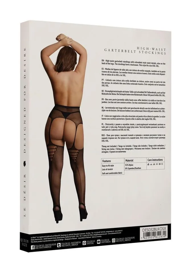 Le Desir Le Desir HighWaist Garterbelt Stockings Vibrators