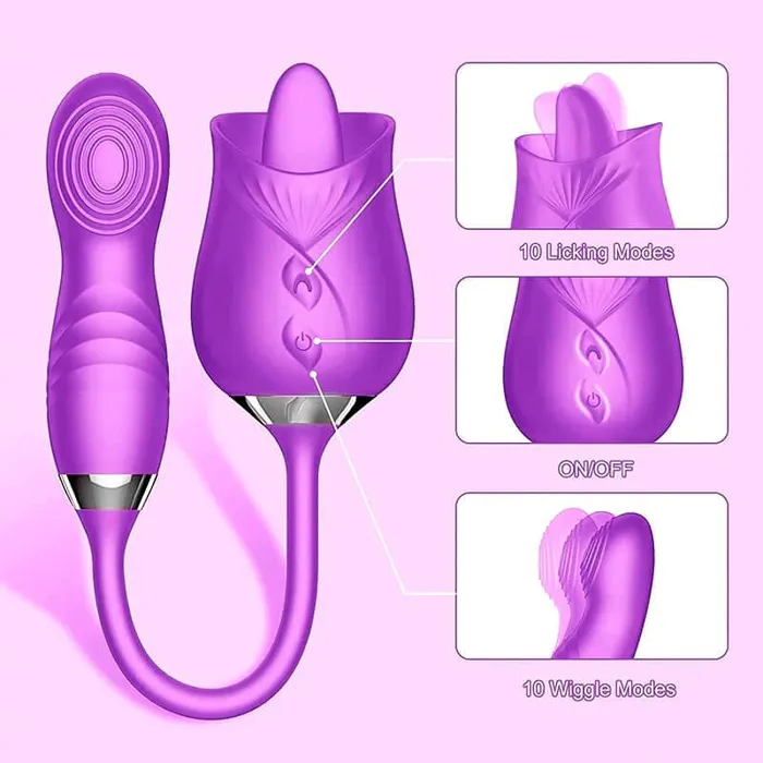 Vibrators Inyarose Licking Rose Finger design Gspot Vibrator