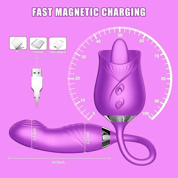 Vibrators Inyarose Licking Rose Finger design Gspot Vibrator