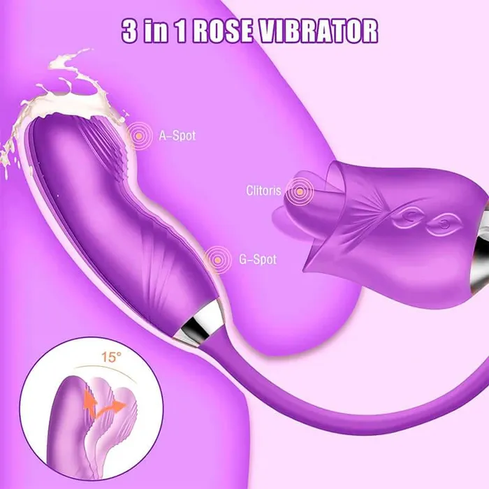 Vibrators Inyarose Licking Rose Finger design Gspot Vibrator