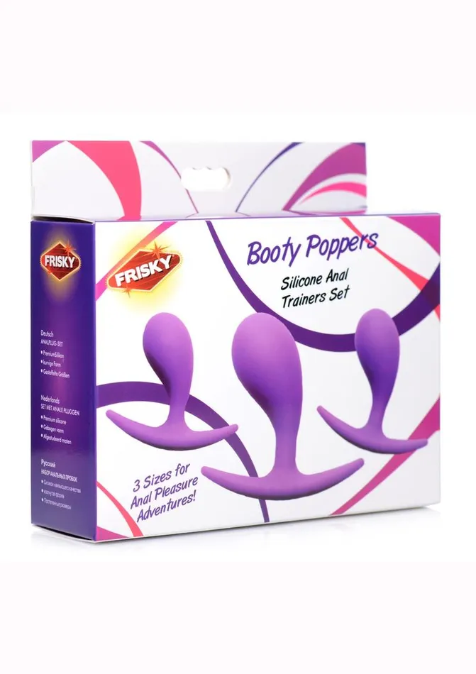Frisky Booty Poppers Silicone Anal Trainer Kit Frisky Male Sex Toys