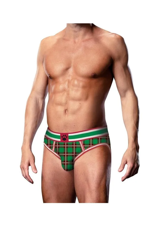 Prowler Tartan 2 Opn Brf XL GrnRed Fw23 Prowler Vibrators