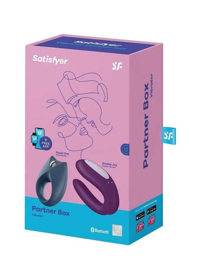 Satisfyer Vibrators Satisfyer Partner Box 2 Couples Kit Includes Double Joy and Royal One Satisfyer Vibrators Satisfyer Partner Box 2 Couples Kit Includes Double Joy and Royal One