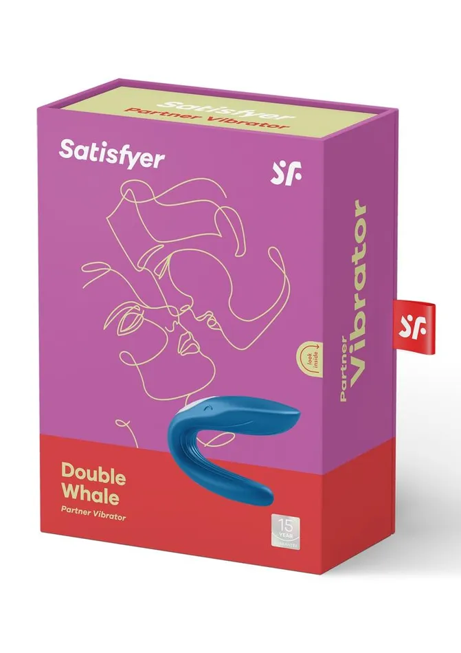 Vibrators Satisfyer Double Whale Silicone USB Rechargeable Couples Vibrator Waterproof Satisfyer Vibrators Satisfyer Double Whale Silicone USB Rechargeable Couples Vibrator Waterproof Satisfyer
