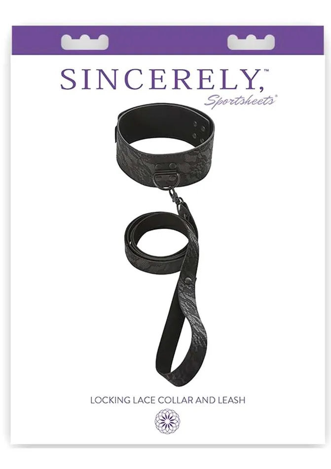 Vibrators Sincerely Sincerely Locking Lace Collar and Leash Vibrators Sincerely Sincerely Locking Lace Collar and Leash